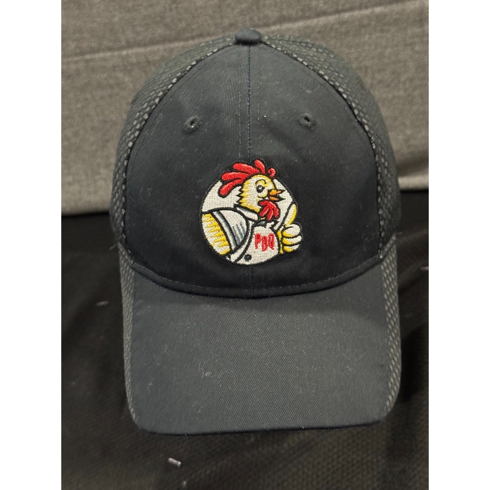 PDQ Chicken Baseball Cap Men's One Size Black‎ Embroidered Chicken Logo Hat
